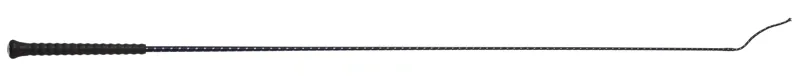 Fleck Dressage Whip with a PVC Grip in Black 100cm